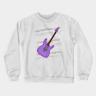 Guitar Tab Electric Guitarist Music Notation Musician (Purple) Crewneck Sweatshirt